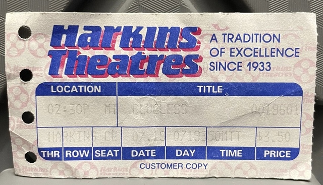 Hawkins Theater ticket stub