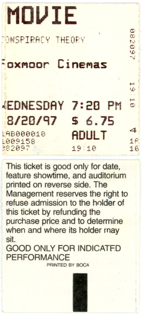 Ticket stub