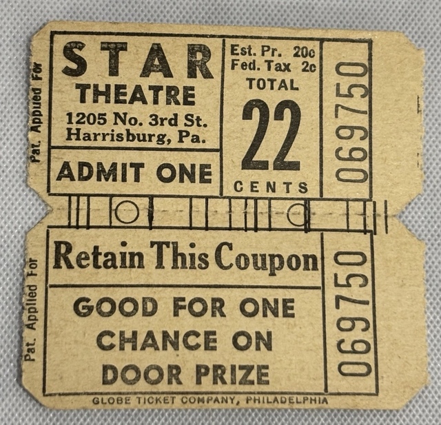 Star Theatre ticket stub