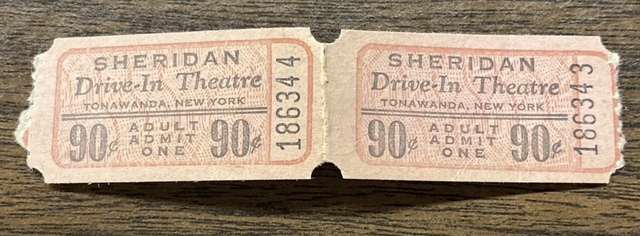 Sheridan Drive-In ticket stubs