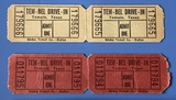 ["Them-Bel Drive-In ticket stubs"]