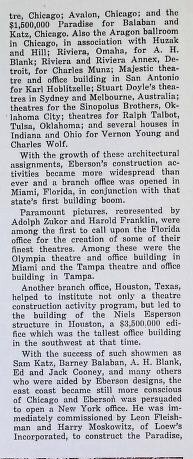 John Eberson, Theater Architect