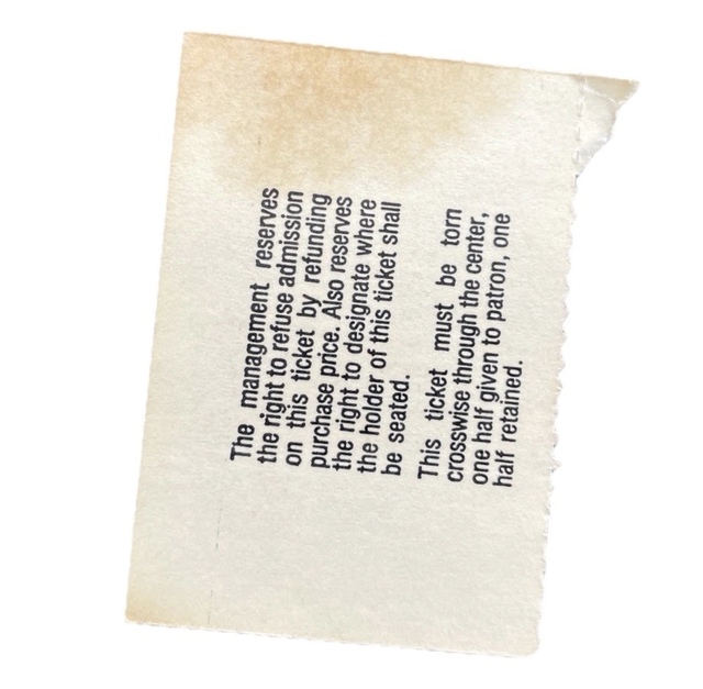 Kentucky Oaks 12 ticket stub backside