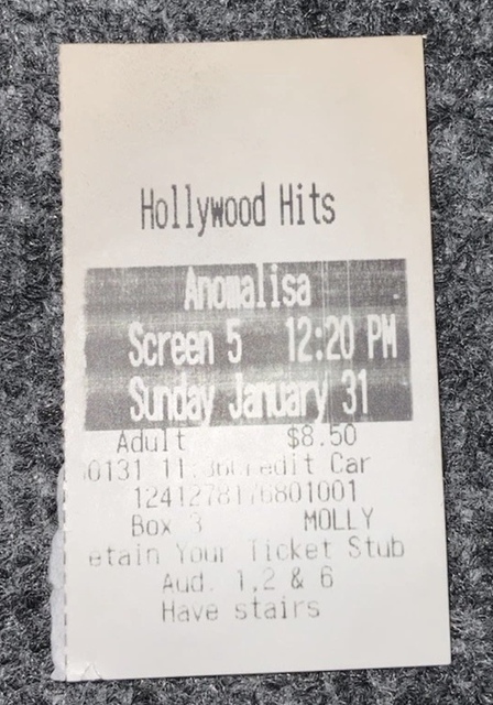Hollywood Hits ticket stub (2015)