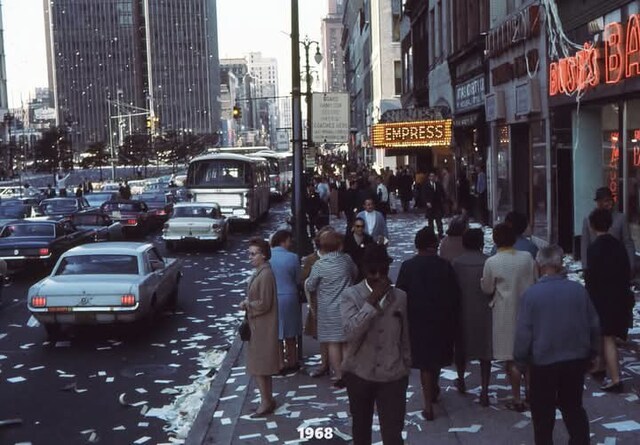 1968 photo source unknown. The Detroit Tigers won the pennant. 