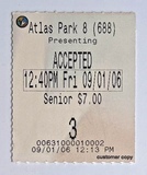 Atlas Park 8 ticket stub