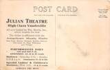 Julian Theatre Ad on back of postcard