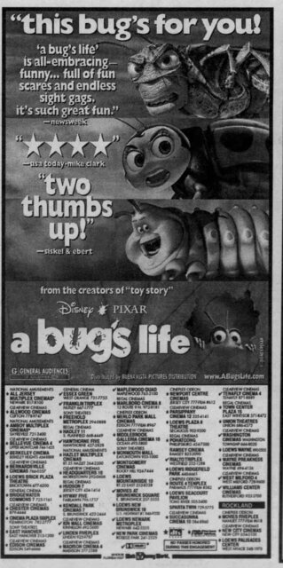 A Bug's Life (1998) Advert.