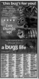 ["A Bug's Life (1998) Advert."]