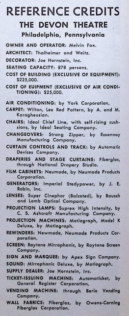 Thalheimer and Weitz, Theatre Architects (1946)