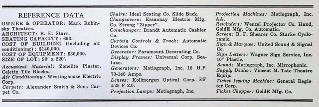 B.E. Starr, Theater Architect (1949)