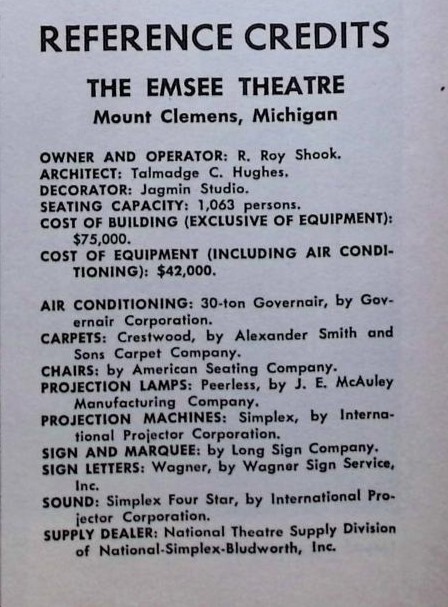 Talmadge C. Hughes, Theater Architect (1946)