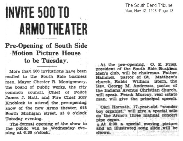 ARMO THEATER HAD PIPE ORGAN