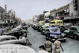 ["August 15 1945-Victory over Japan Day (VJ Day). Old Downtown Lawton. (Color provided by John Andrews) Dome Theatre on the right. Photo credit Marian Lynne Kirchner-Rohan."]