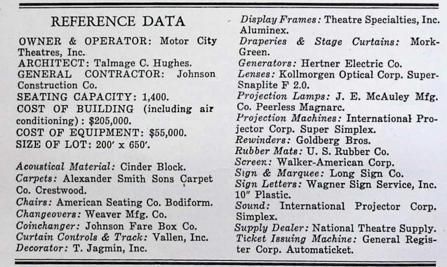 Talmadge C. Hughes, Theater Architect (1949)