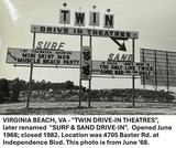 ["Surf & Sand Drive-in Theater, Virginia Beach, VA"]