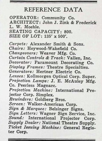 John J, Zink and Frederick L.W. Moehle, Theater Architects (1949)