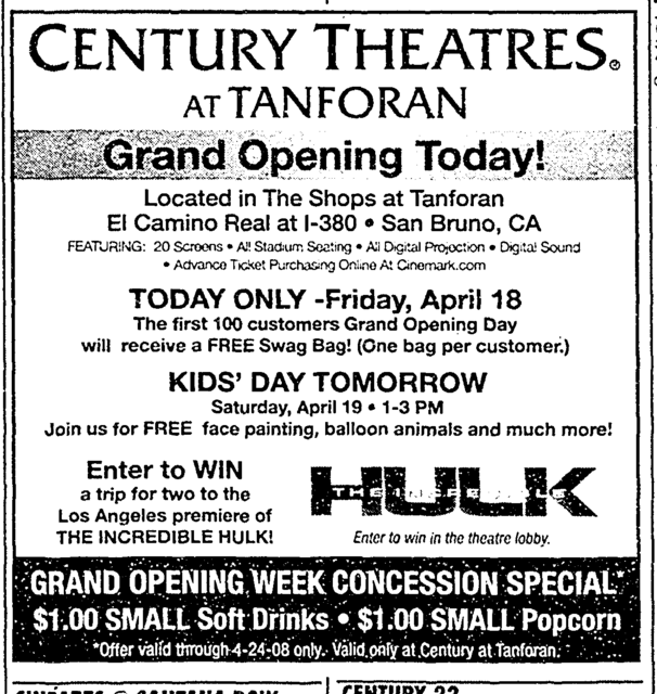 Cinemark Century at Tanforan and XD