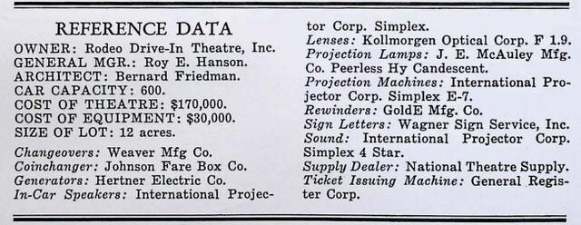 Bernard Friedman, Theater Architect (1949)