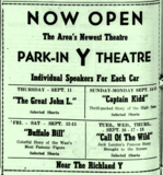 <p>First ad for the Park-In Y in 1947</p>
              