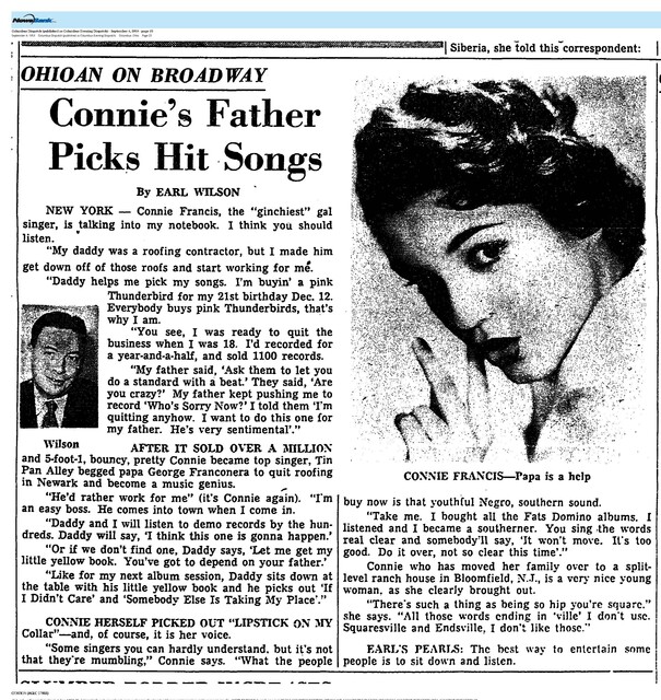 Connie Francis, RIP (1937-2025)