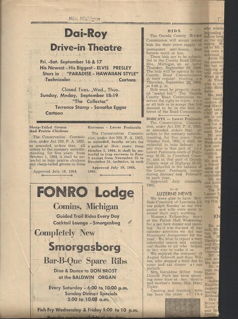 July 1964 print ad courtesy Candy Whitney Wagner.