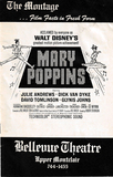 Mary Poppins program from the Bellevue 1964-5
