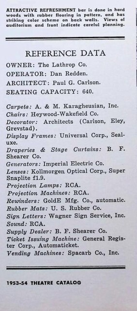 Paul G. Carlson, Theater Architect (1953)