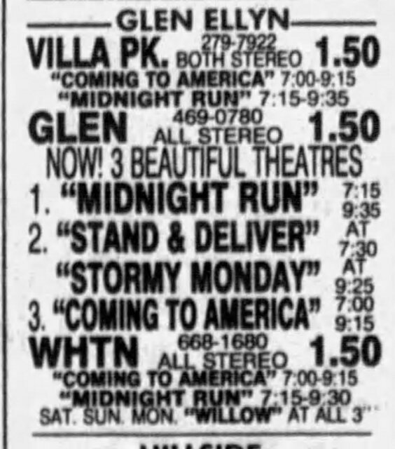 October 7, 1988 Grand Opening with a 3 screen