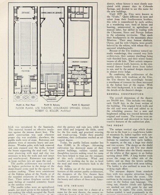 Robert O. Boller, Theater Architect (1936)