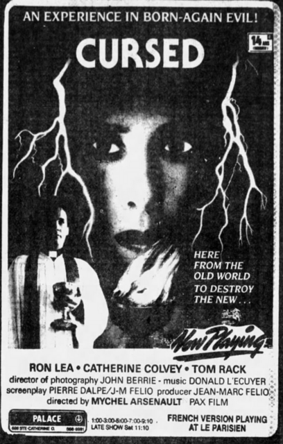 Cursed (1990) Advert