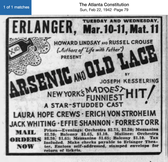 Arsenic and Old Lace