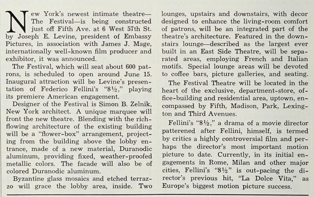 Simon B. Zelnik, Theater Architect (1963)