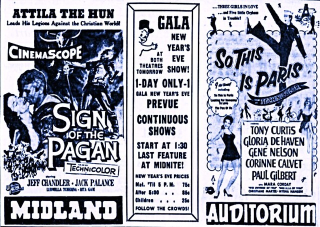 Midland Theatre 36 N. Park Place, Newark, OH - 1954/55