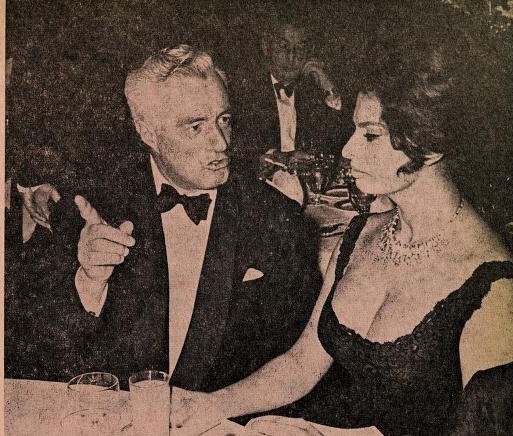 Premiere of "Two Women." with Vittorrio  De Sica and Sophia Loren (1962)
