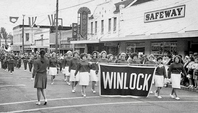 Picture of the Roxy Theatre from a 1950’s Winlock high school yearbook 