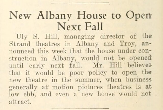 When Theaters Often Closed During the Summer (1926)