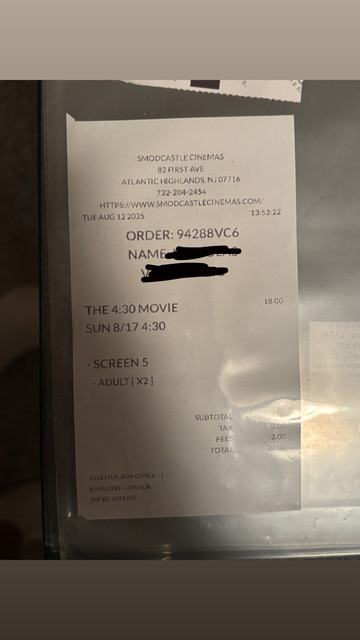 Smodcastle Cinemas Ticket Example 2025