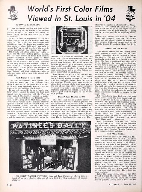 St. Louis Theater History (1945)