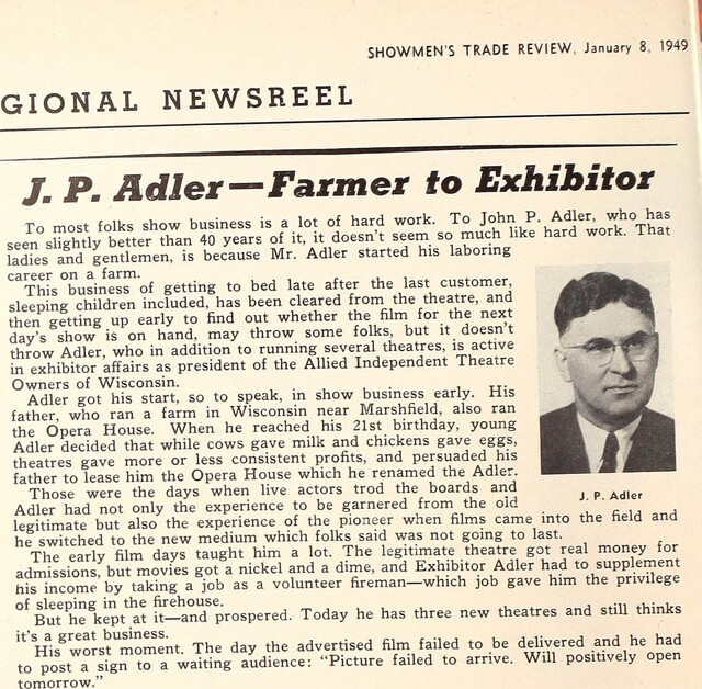 Theater Showman and More (1949)