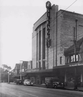 Reconstruction of Toorak Road afternoon scene 1930s or 1940s
