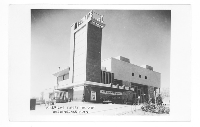 1952 postcard credit Jeff Vick, courtesy Robbinsdale Historical Society.