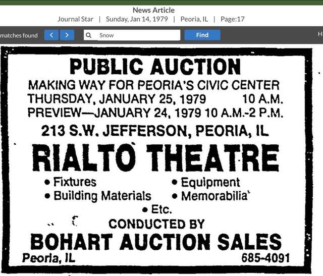January 14, 1979 Auction Notice credit Journal Star.