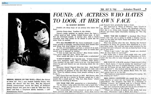 Juliette Greco, R, I.P. (1927 - 2020)