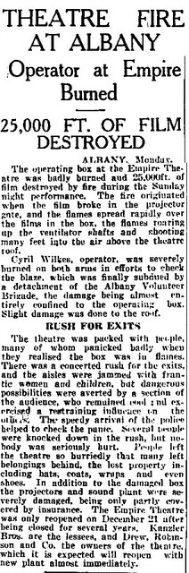 Empire Theatre 126 York Street, Albany, WA - 1934