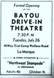 ["Bayou Drive-In"]