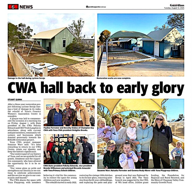 CWA Hall 6959 Chapman Valley Road, Yuna, WA