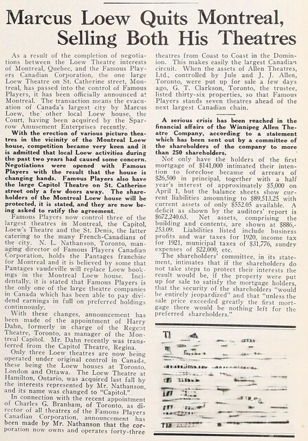 Au Revoir, Montreal (1923)