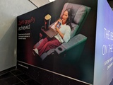 Lower foyer advertising for the cinemas new "Best seat on the planet" which has replaced the previous Starbucks Concession