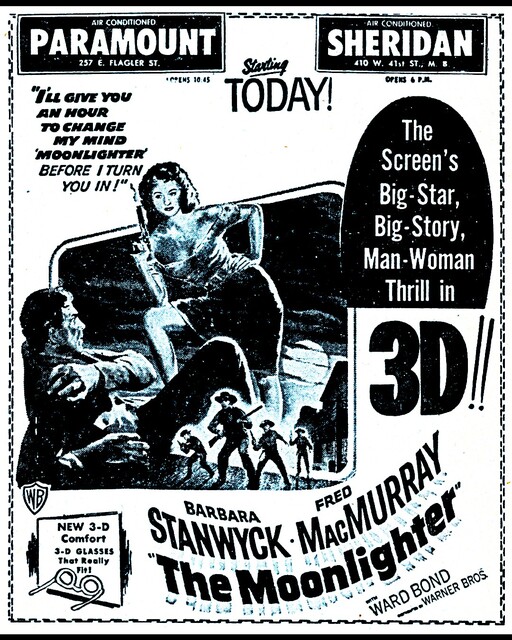 Paramount Theatre 257 E. Flagler Street, Miami, FL - 1953 3D Presentation.